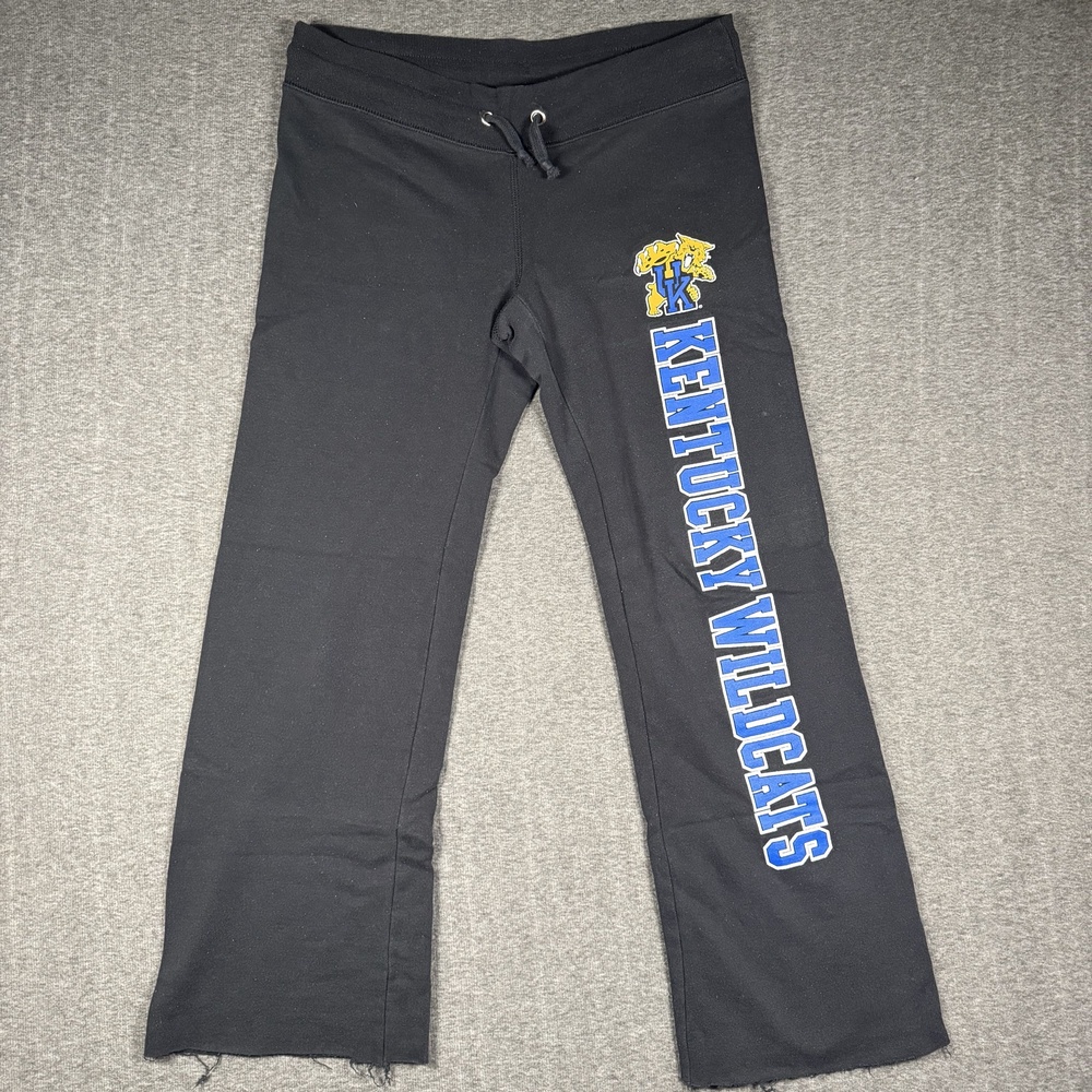 Soffe Kentucky Wildcats Sweatpants Womens M Black Flare Leg Raw Hem Lounge